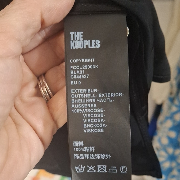 Kooples Black Star Ruffled Unique Blouse - Picture 9 of 12